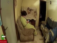He puts a hidden camera to record his wife while he eats her pussy CRI132